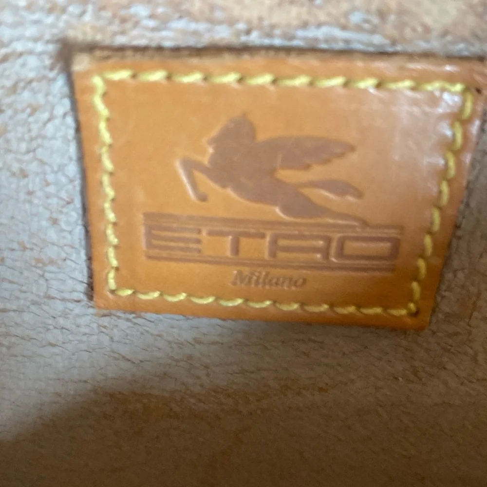 Etro Coated Canvas and Leather Bag